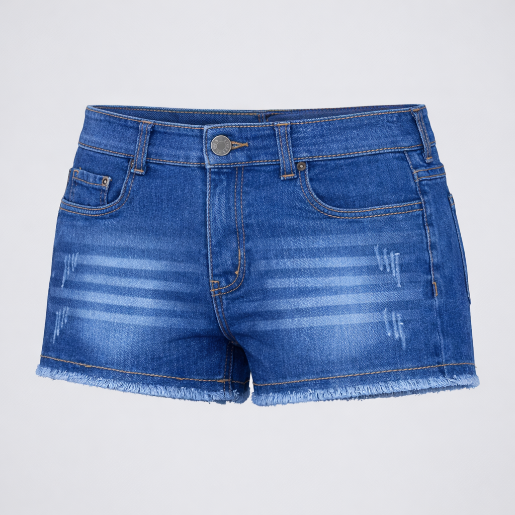 Ladies Denim Shorts - Deep Blue